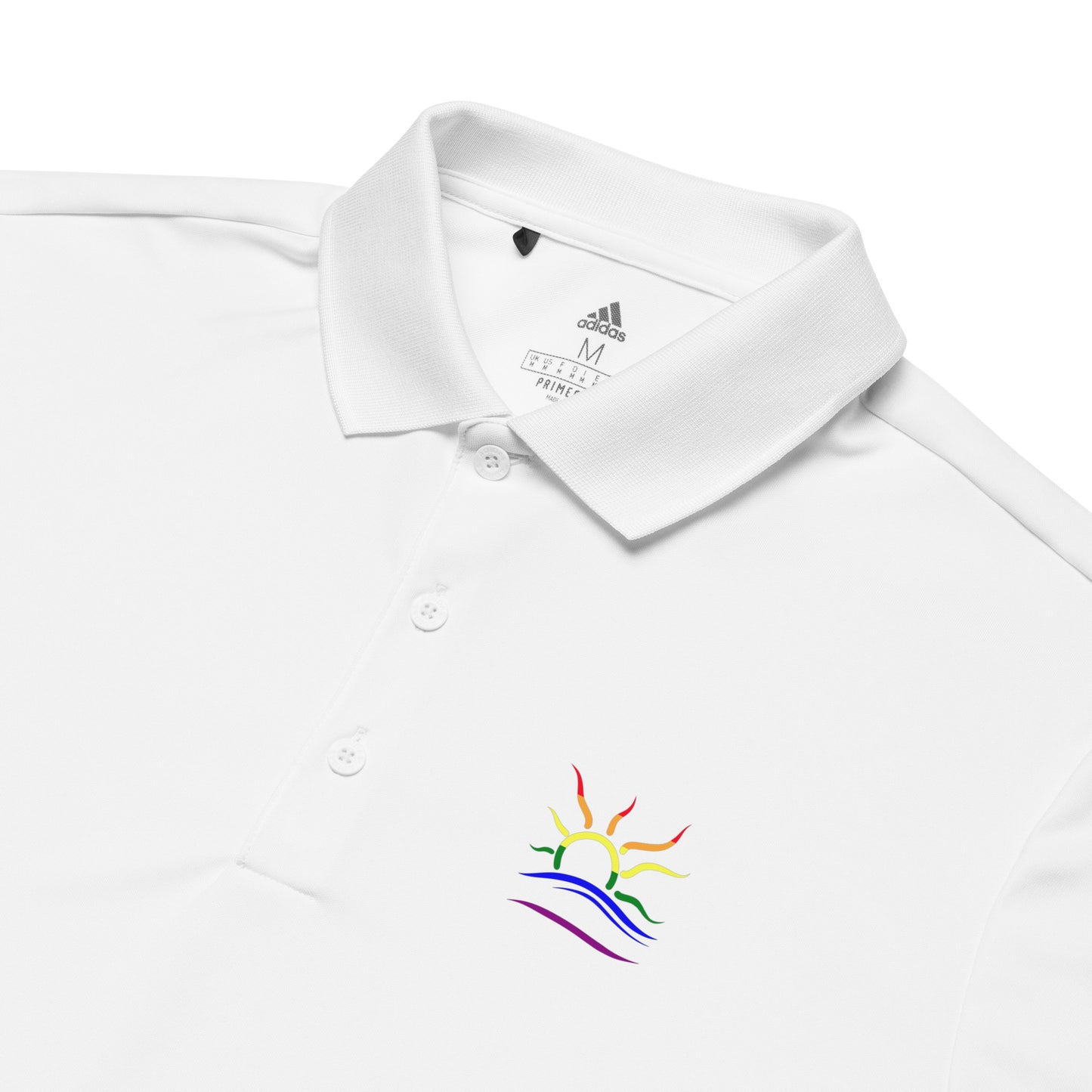 Adidas Premium Polo Shirt: Naturist Symbol (Pride)