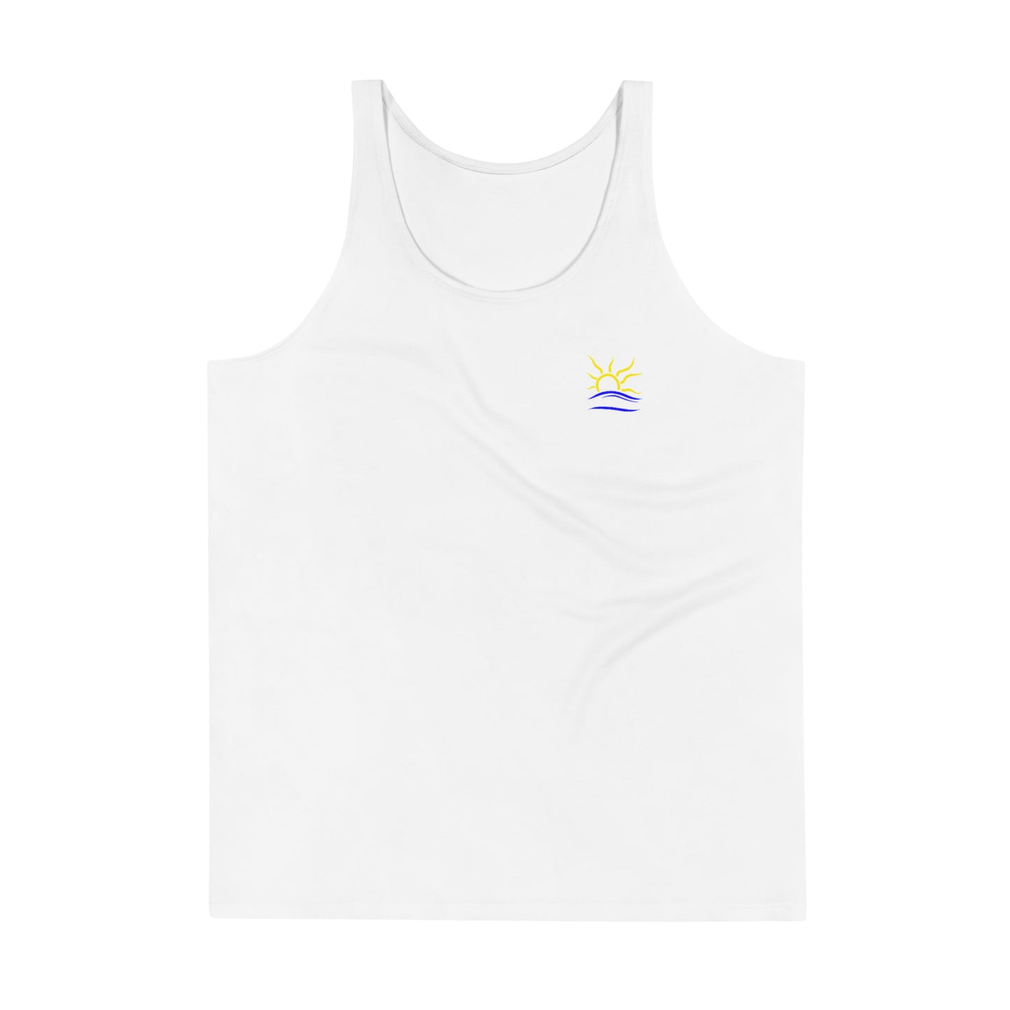 Premium Naturist Symbol Chest / I'd Rather Be Naked Back Unisex Tank Top