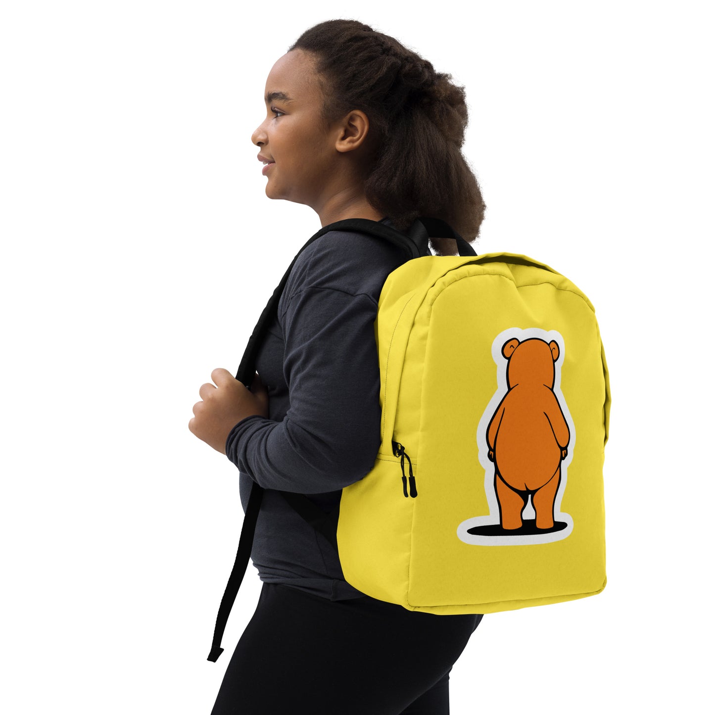 Bellamy Bear Minimalist Backpack - Yellow