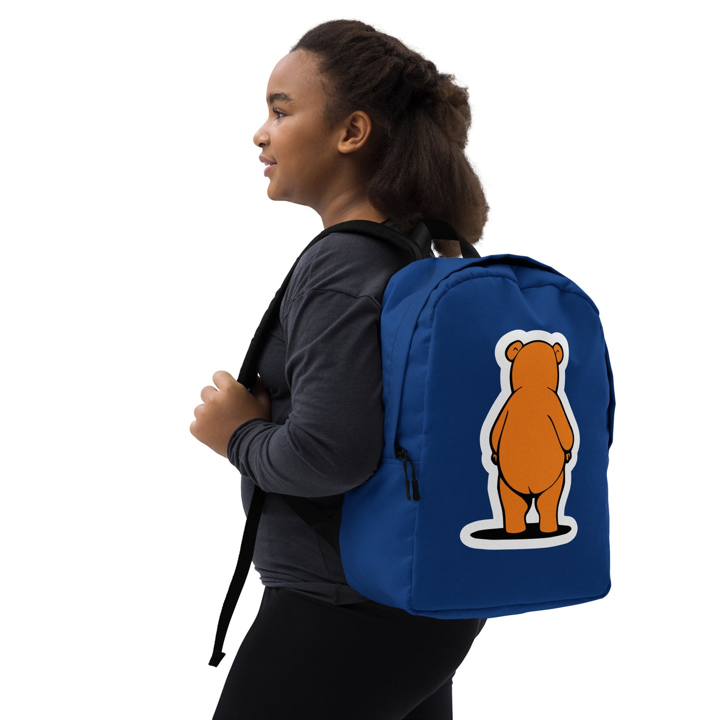 Bellamy Bear Minimalist Backpack - Blue