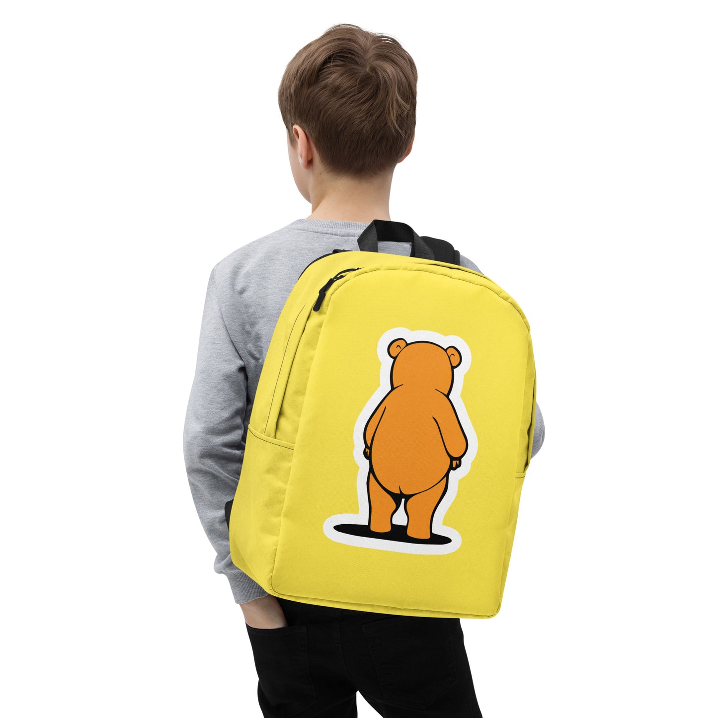 Bellamy Bear Minimalist Backpack - Yellow