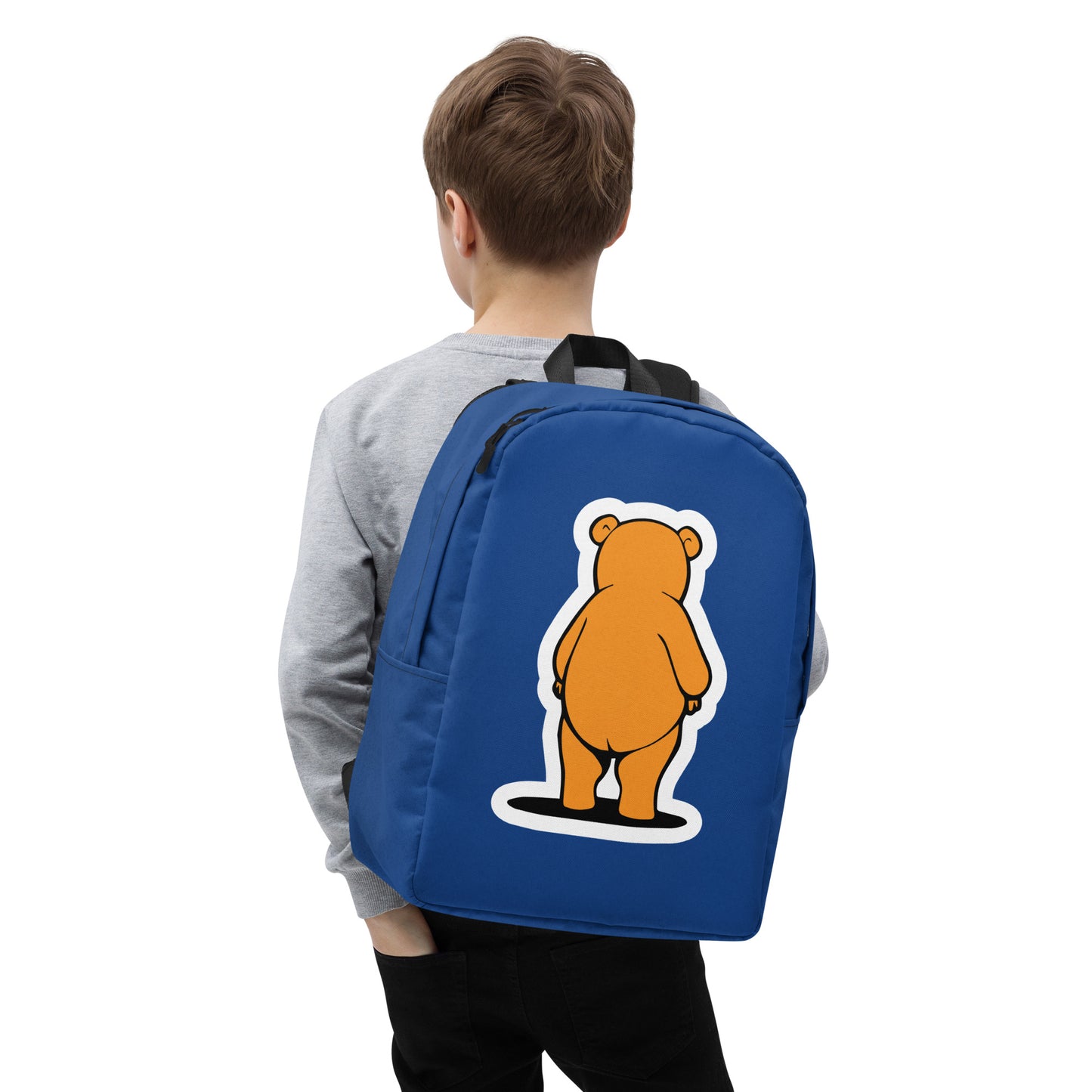 Bellamy Bear Minimalist Backpack - Blue