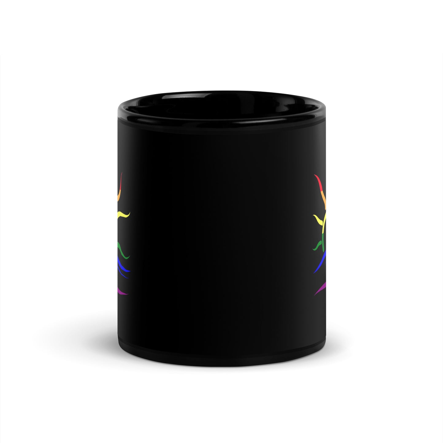 Naturist Symbol (Pride) Black Glossy Mug 11 & 15 oz