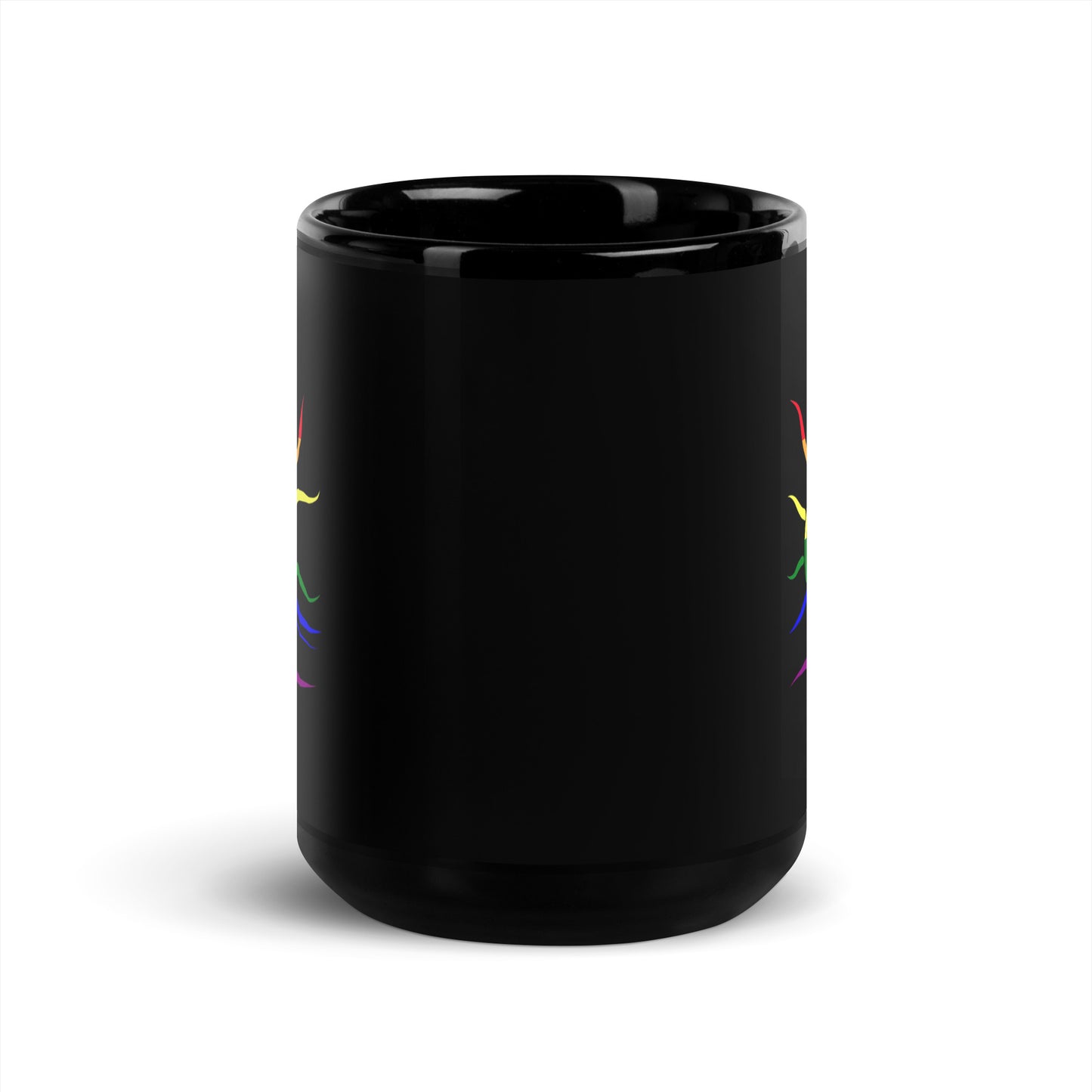 Naturist Symbol (Pride) Black Glossy Mug 11 & 15 oz