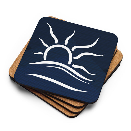 Naturist Symbol (White) Cork-back coaster