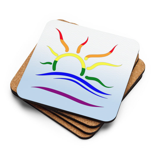 Naturist Symbol (Pride) Cork-back coaster