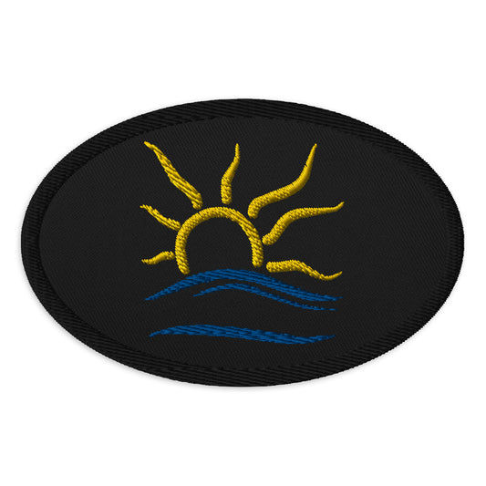 Naturist Symbol Embroidered Patch - Black