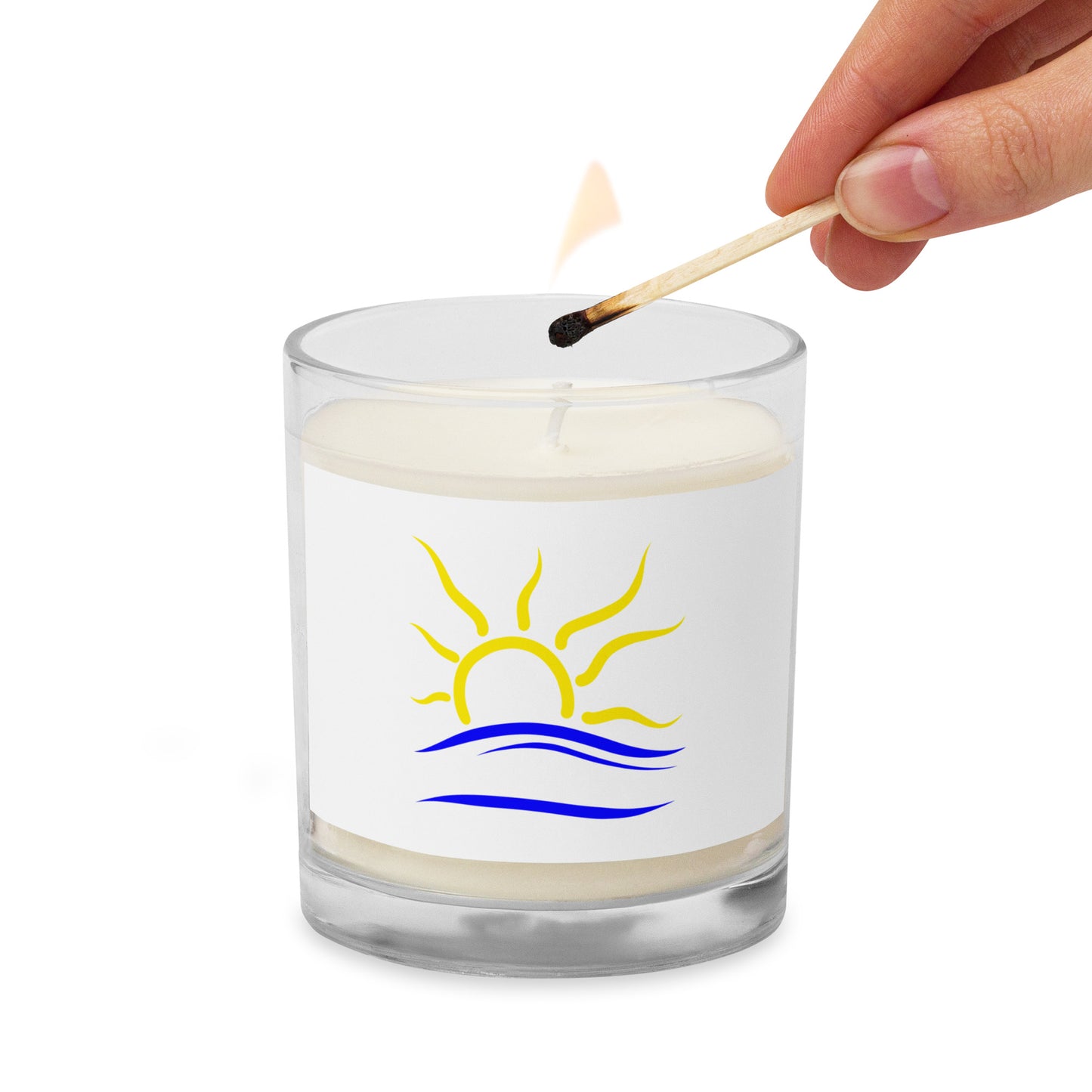 Naturist Symbol Glass jar soy wax candle