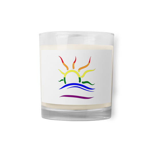 Naturist Symbol (Pride) Glass jar soy wax candle