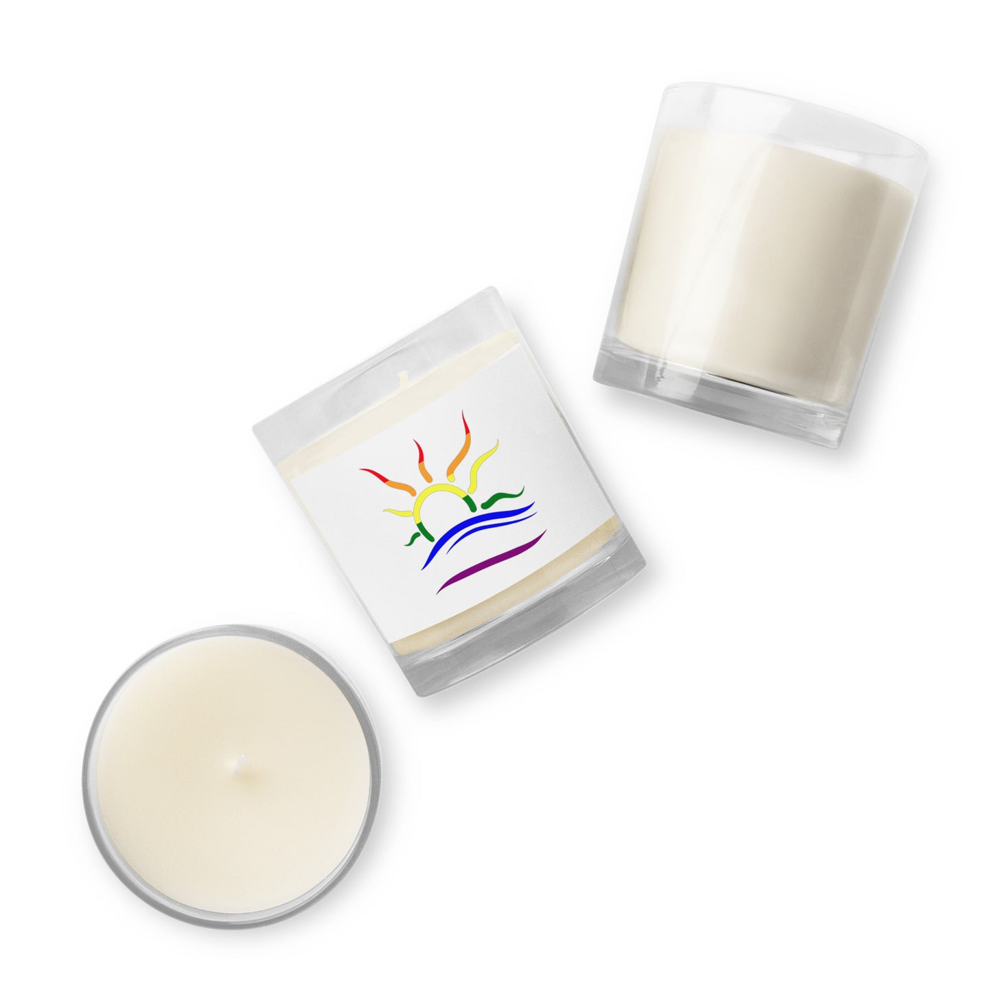 Naturist Symbol (Pride) Glass jar soy wax candle