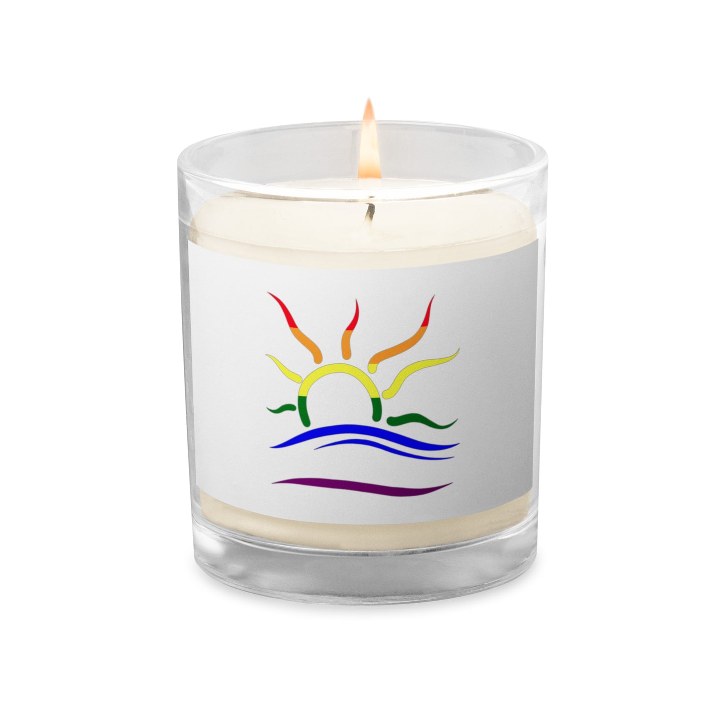 Naturist Symbol (Pride) Glass jar soy wax candle