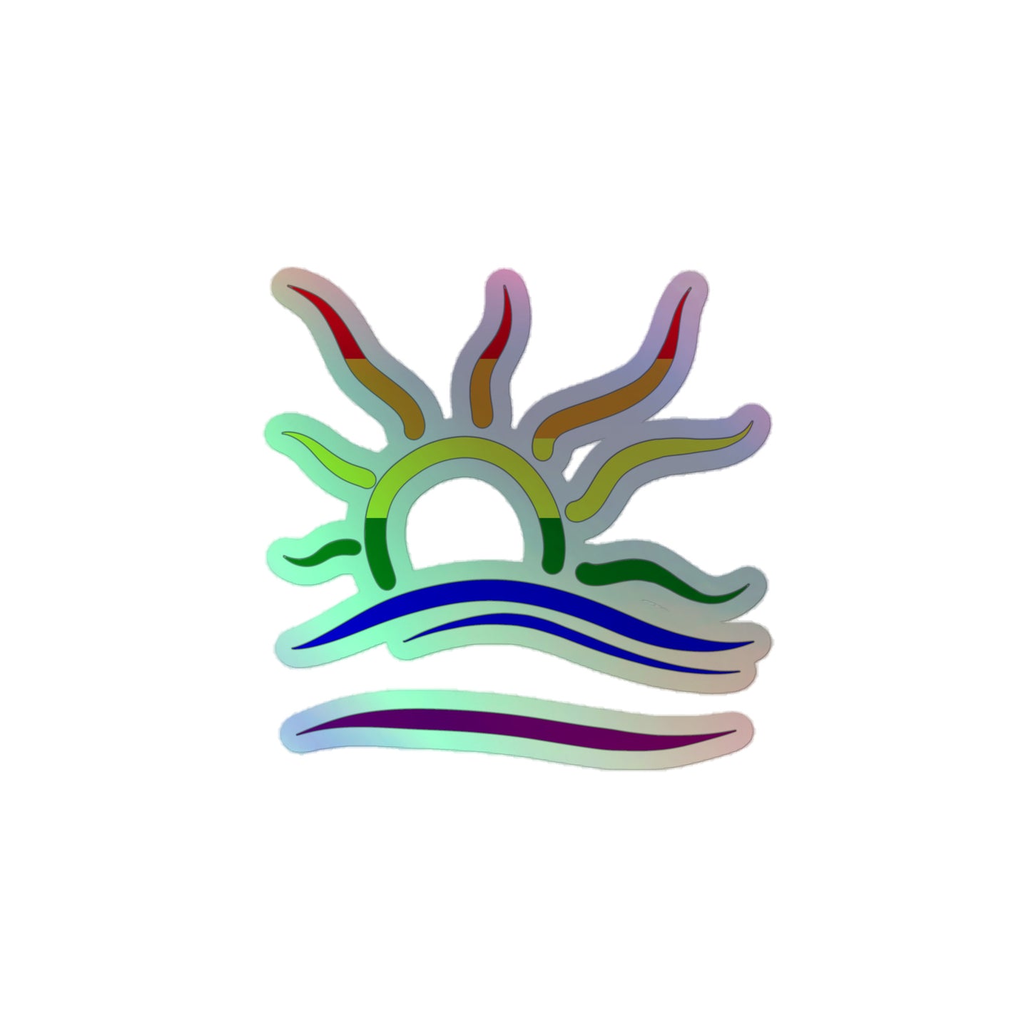 Naturist Symbol (Pride) Holographic Stickers