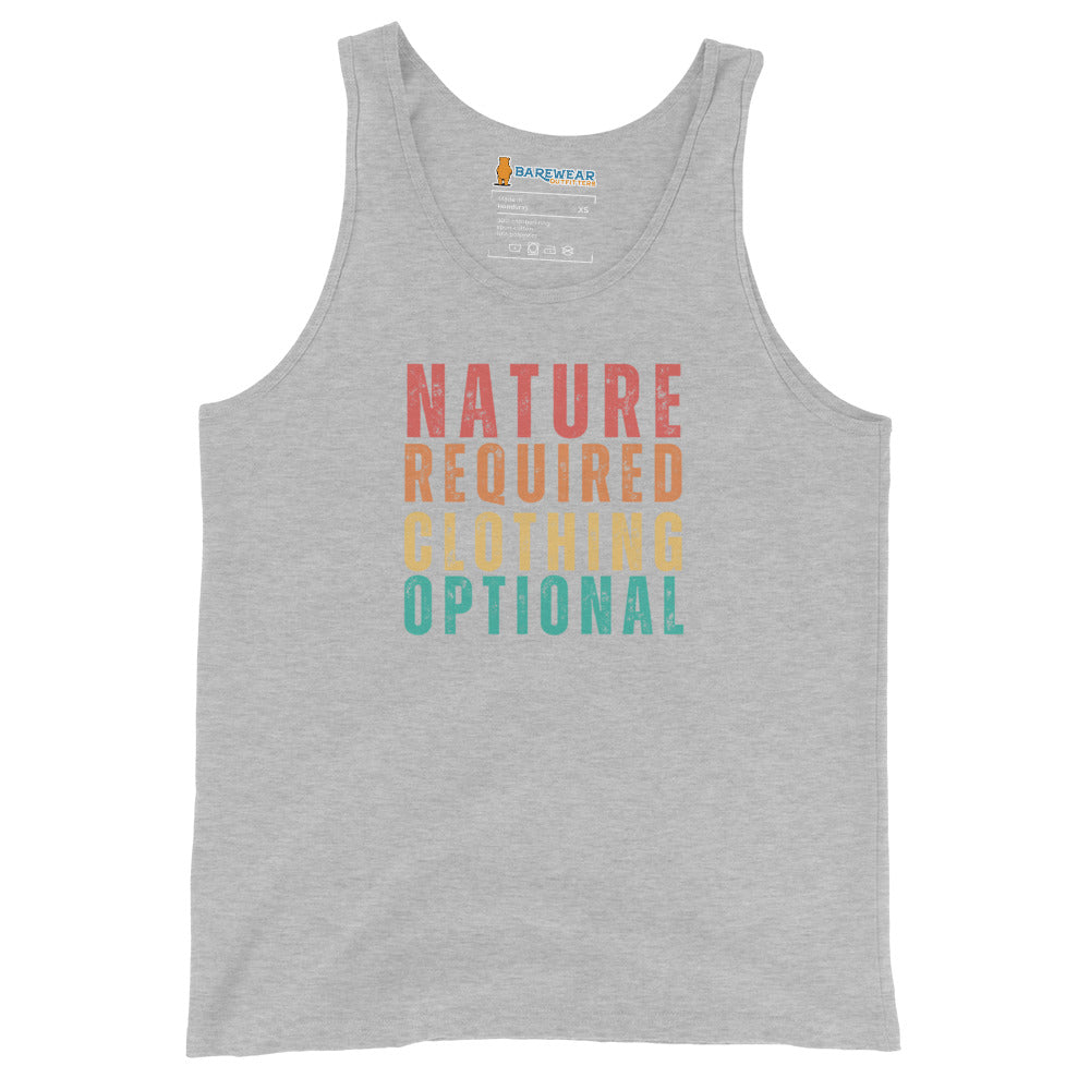 Nature Required Clothing Optional Men's Tank Top