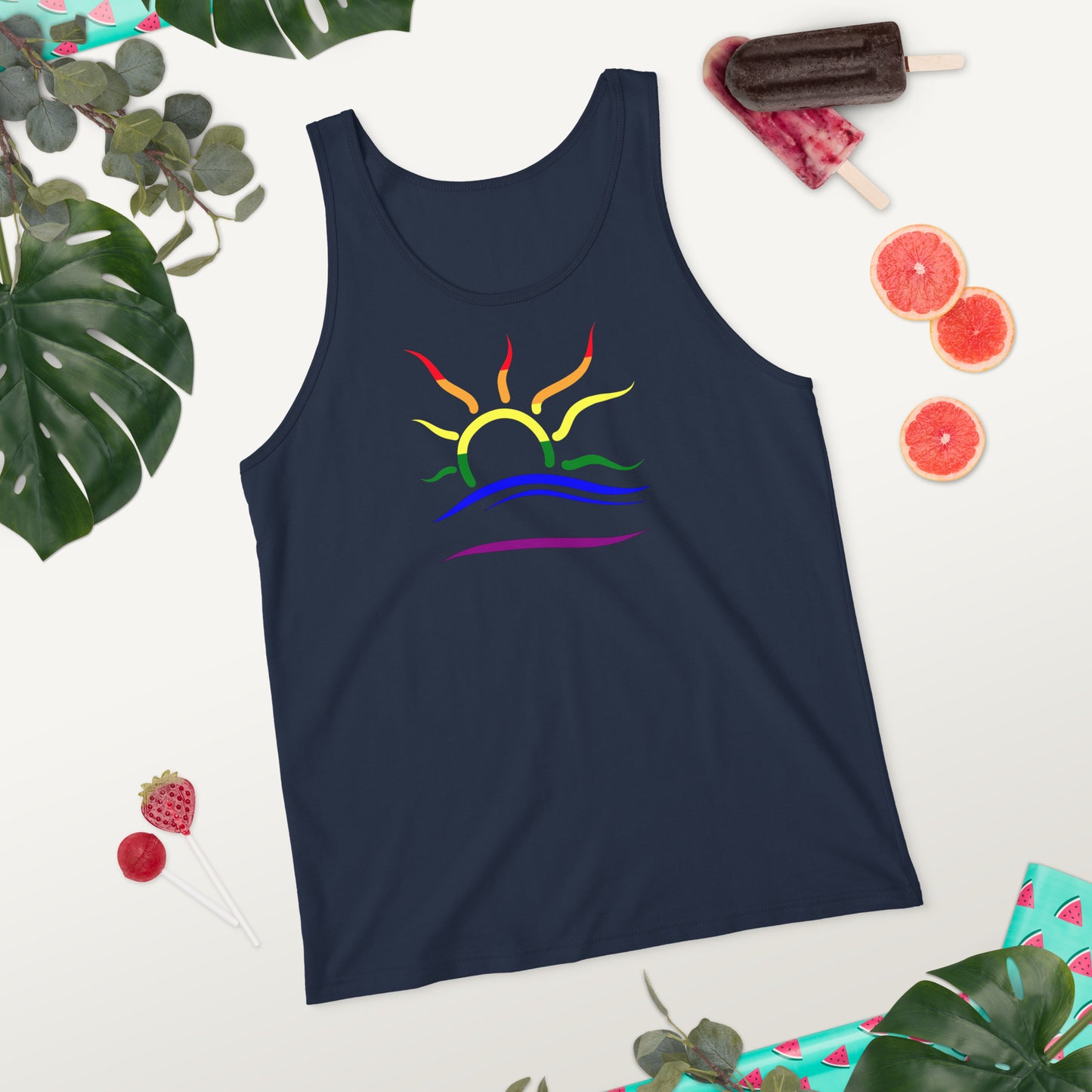 Standard Naturist Symbol (Pride) Unisex Tank Top