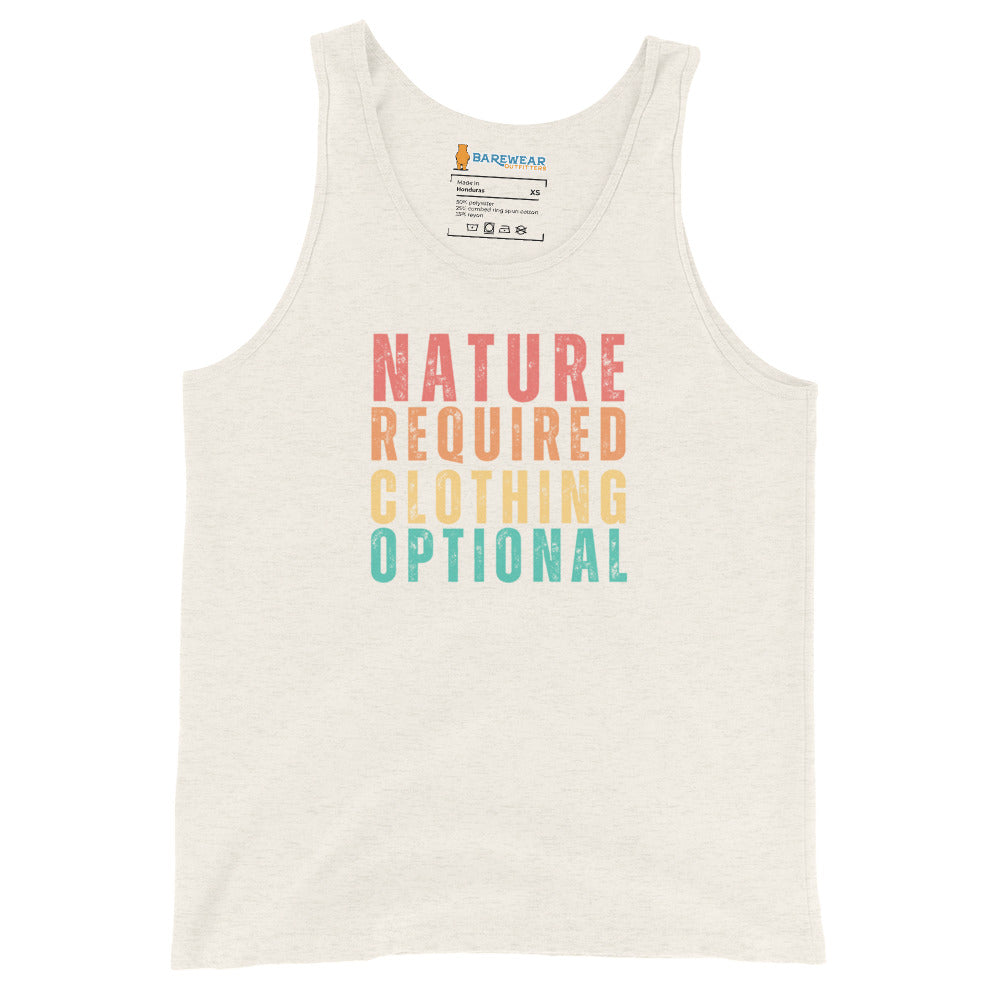 Nature Required Clothing Optional Men's Tank Top