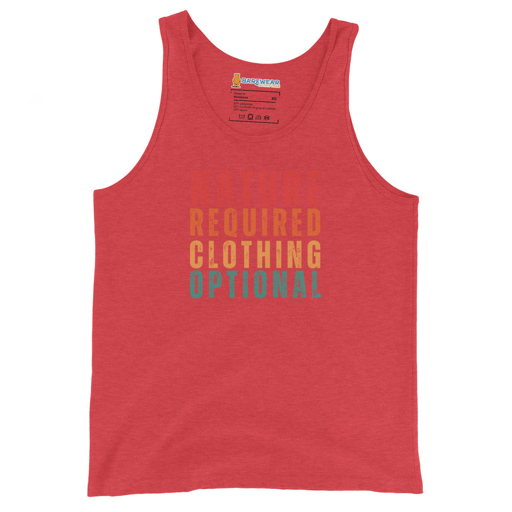 Nature Required Clothing Optional Men's Tank Top