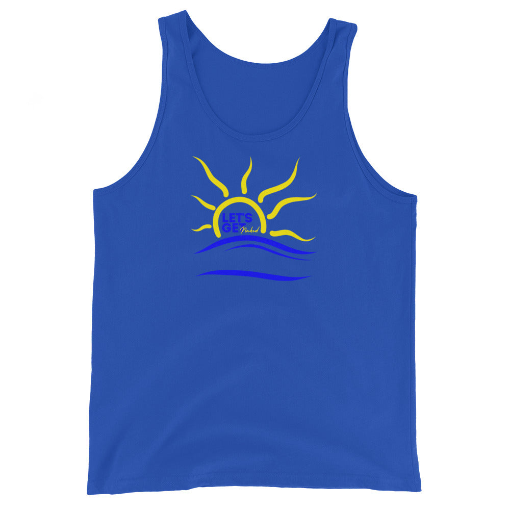 Standard Naturist Symbol Let's Get Naked Unisex Tank Top