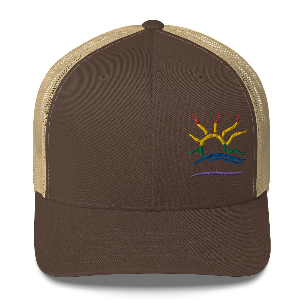 Embroidered Naturist Symbol (Pride) Trucker Cap