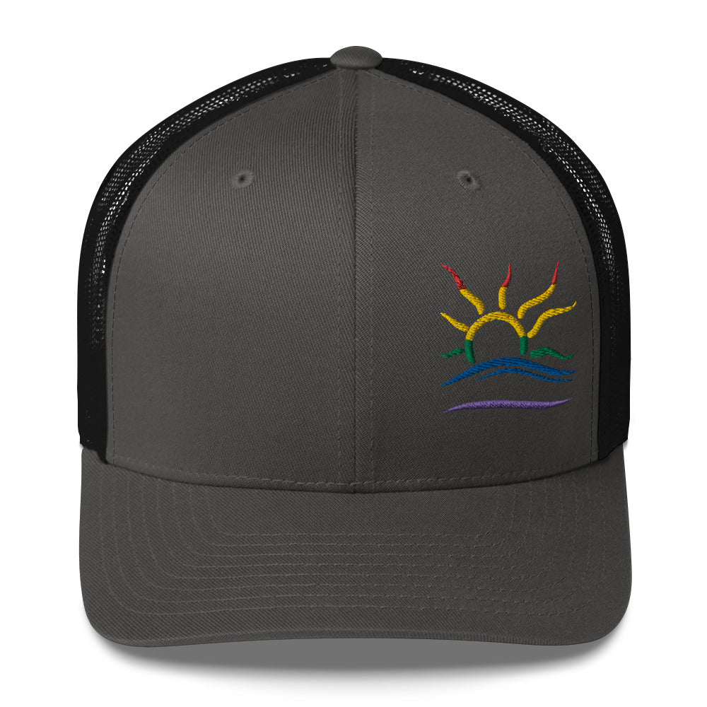 Embroidered Naturist Symbol (Pride) Trucker Cap