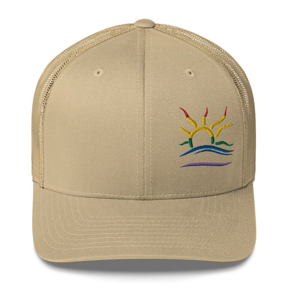 Embroidered Naturist Symbol (Pride) Trucker Cap