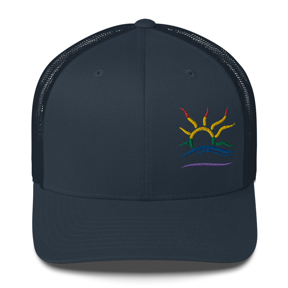 Embroidered Naturist Symbol (Pride) Trucker Cap