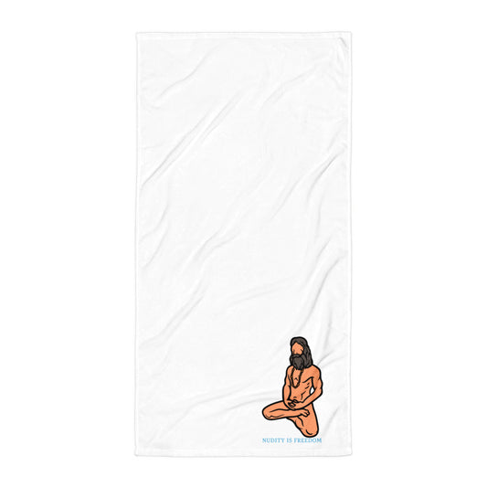 Nudity Is Freedom (Vert) Beach Towel