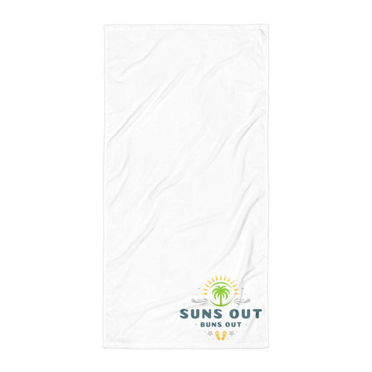 Suns Out Buns Out (Vert) Beach Towel