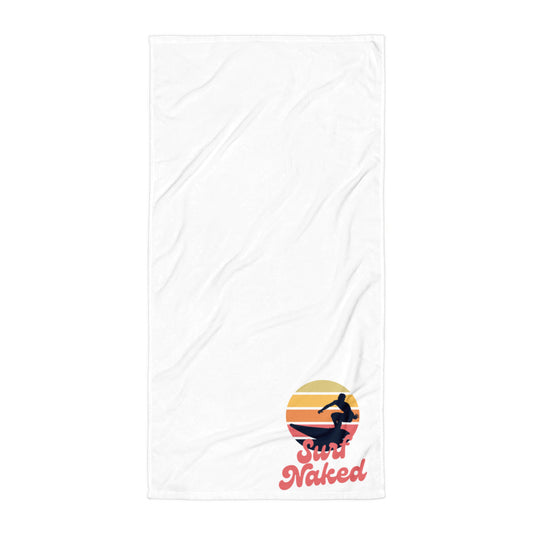 Surf Naked (Vert) Beach Towel