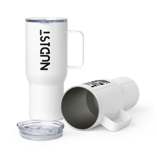 Neo Nudist Travel mug with a handle