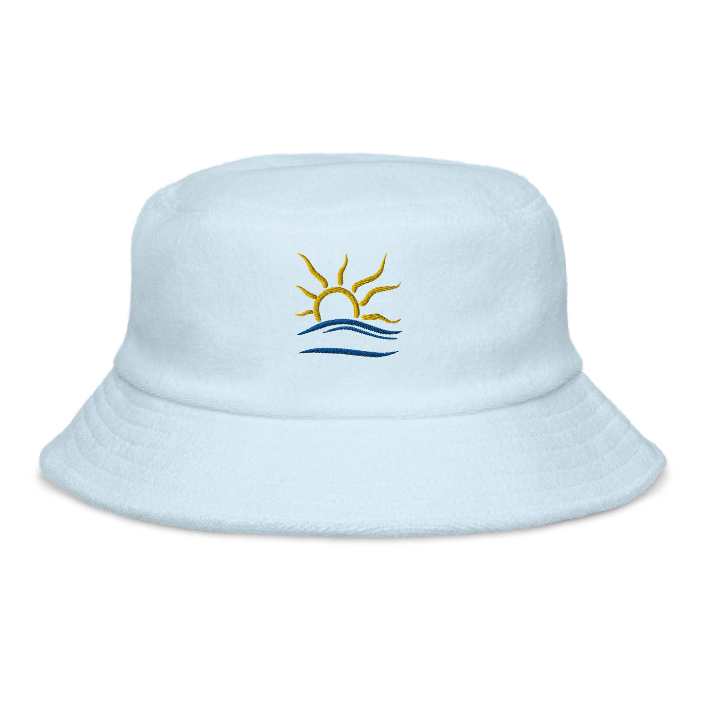 Naturist Symbol Unstructured terry cloth embroidered bucket hat