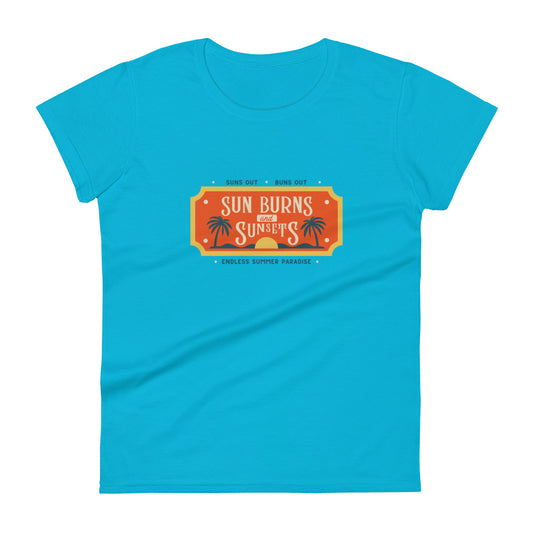 Sun Burns and Sunsets Women's short sleeve t-shirt