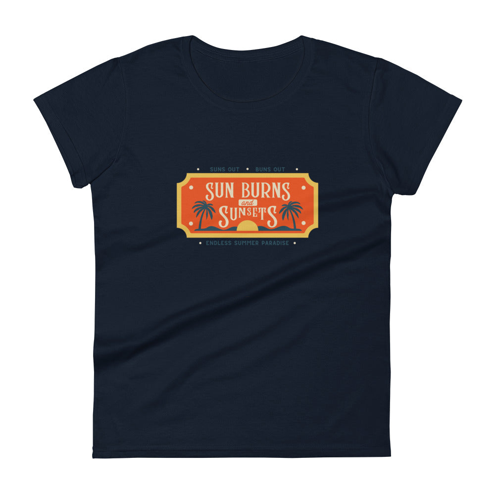 Sun Burns and Sunsets Women's short sleeve t-shirt