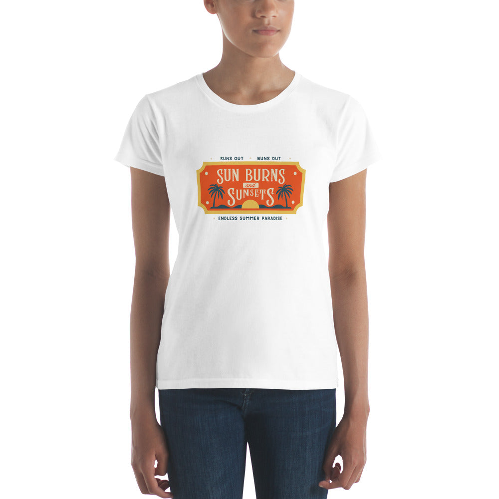 Sun Burns and Sunsets Women's short sleeve t-shirt